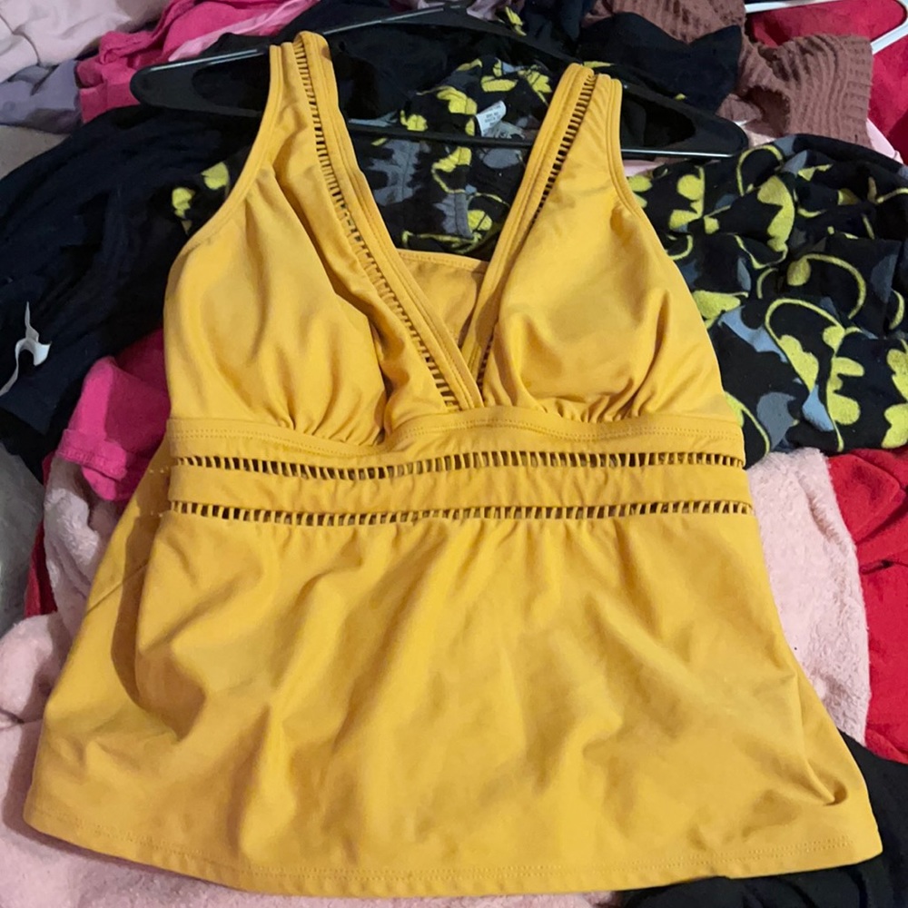 Gold swimsuit top